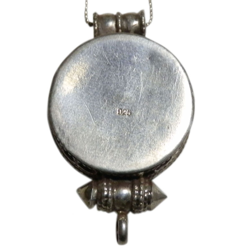 アジアン雑貨 ネパール仏具 シルバーアクセサリー RPR-5 お守りネックレス(ピルケース)