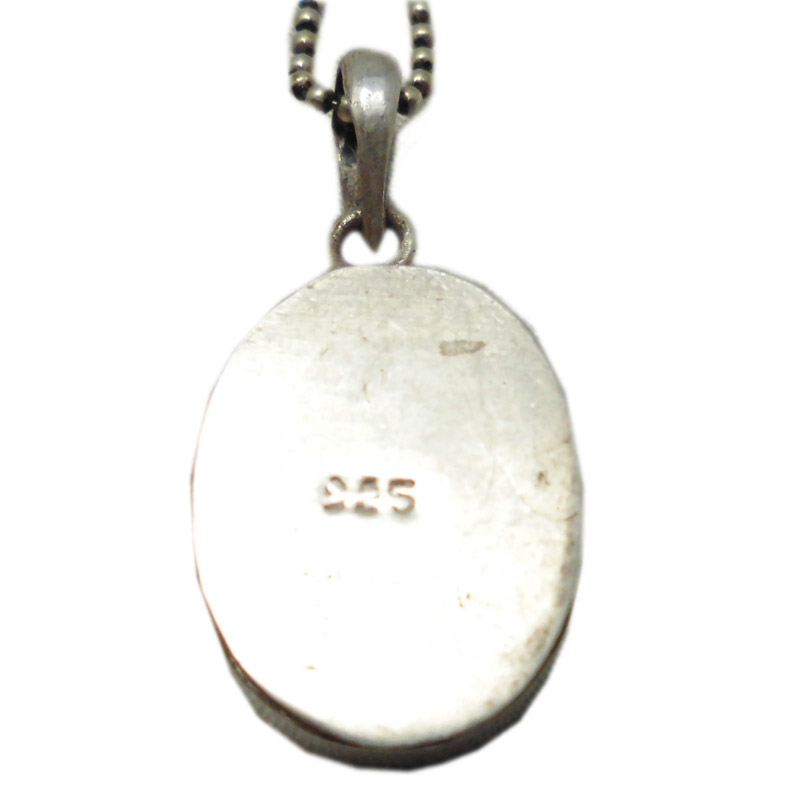 アジアン雑貨 ネパール仏具 シルバーアクセサリー PIR-6 お守りネックレス(オーム・ピルケースネックレス)