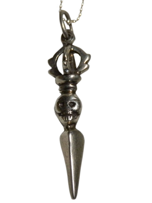 アジアン雑貨 ネパール仏具 シルバーアクセサリー PURU-3 お守りネックレス(プルパ)