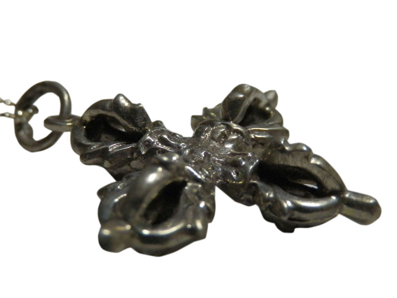 アジアン雑貨 ネパール仏具 シルバーアクセサリー WDO-2 お守りネックレス(ビッソヴァジュラ)