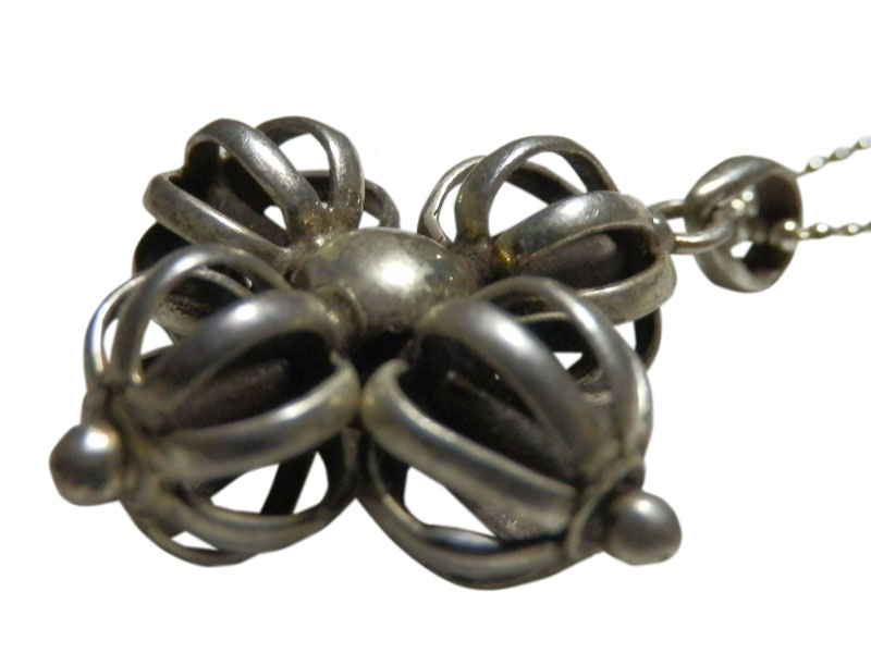 アジアン雑貨 ネパール仏具 シルバーアクセサリー WDO-5 お守りネックレス(ビッソヴァジュラ)