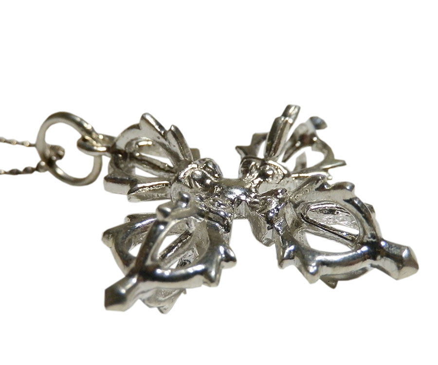 アジアン雑貨 ネパール仏具 シルバーアクセサリー WDO-6 お守りネックレス(ビッソヴァジュラ)