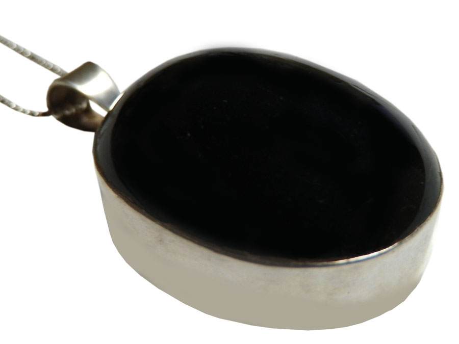アジアン雑貨 天然石シルバーアクセサリー BLACK-1 ブラックスター・ネックレス