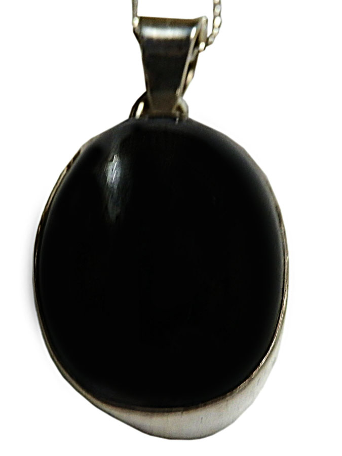 アジアン雑貨 天然石シルバーアクセサリー BLACK-4 ブラックスター・ネックレス