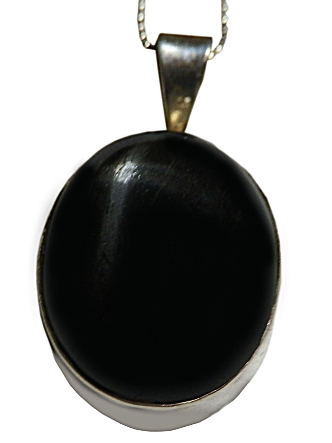 アジアン雑貨 天然石シルバーアクセサリー BLACK-5 ブラックスター・ネックレス