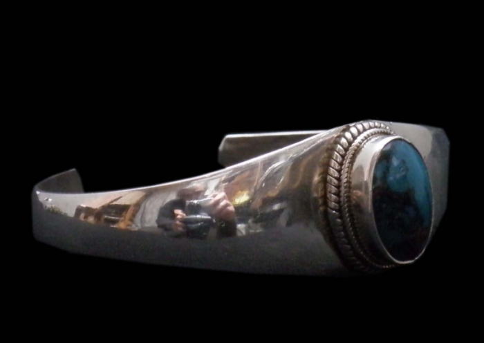 アジアン雑貨 天然石シルバーアクセサリー TB-8 トルコ石バングル
