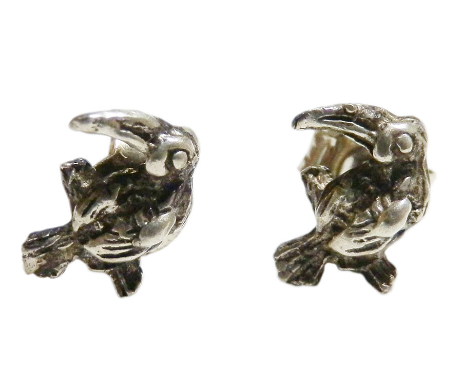 アジアン雑貨 シルバーアクセサリー KCP-15 シルバー・キャッチ付きピアス(イーグル)