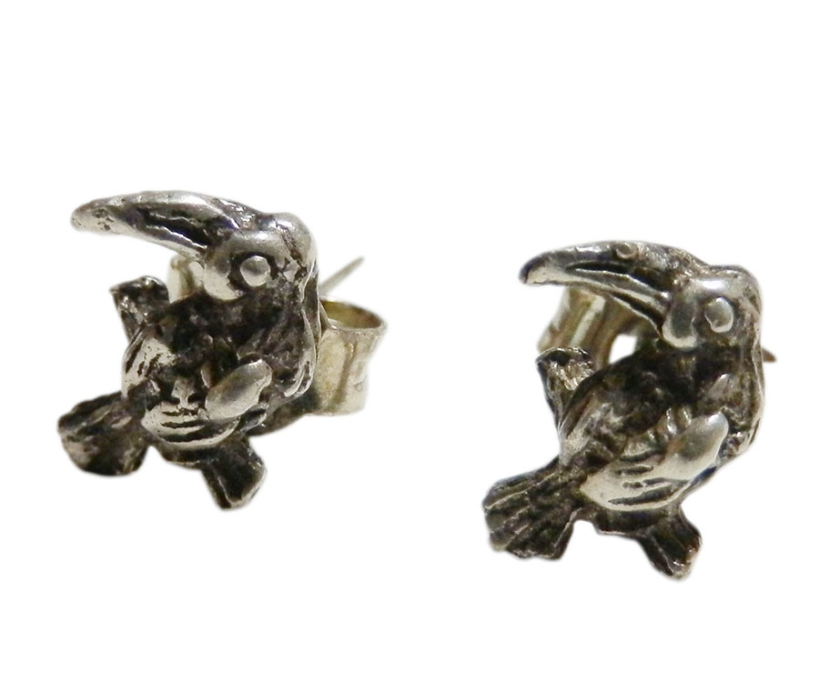 アジアン雑貨 シルバーアクセサリー KCP-15 シルバー・キャッチ付きピアス(イーグル)