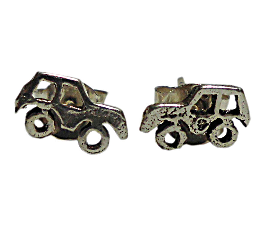 アジアン雑貨 シルバーアクセサリー KCP-17 シルバー・キャッチ付きピアス(車)