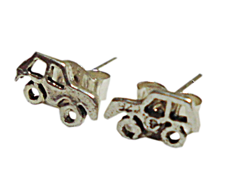 アジアン雑貨 シルバーアクセサリー KCP-17 シルバー・キャッチ付きピアス(車)