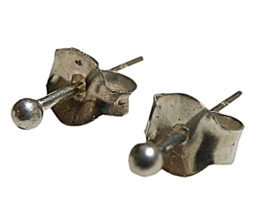 アジアン雑貨 シルバーアクセサリー KCP-21 シルバー・キャッチ付きピアス(小玉)