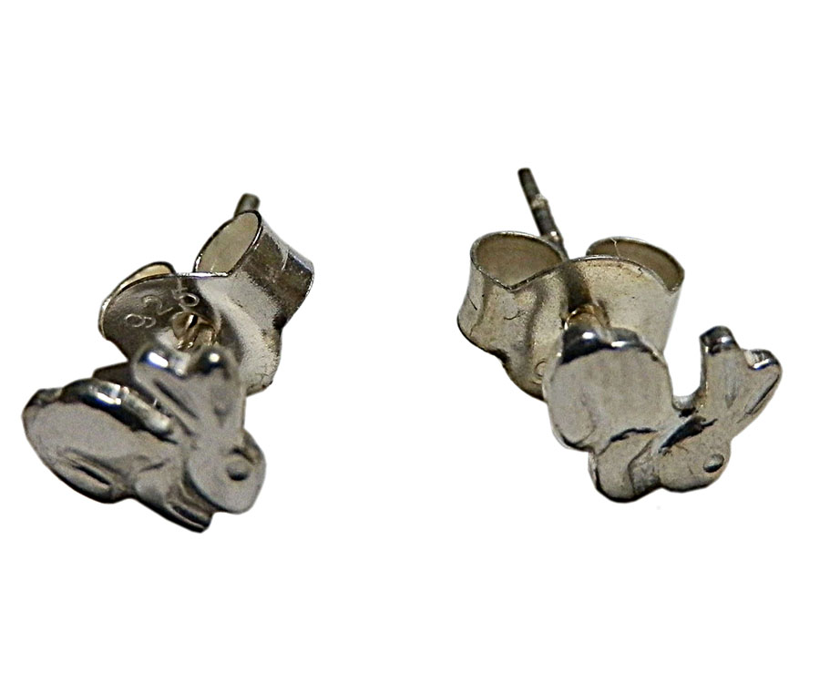 アジアン雑貨 シルバーアクセサリー KCP-25 シルバー・キャッチ付きピアス(ウサギ)