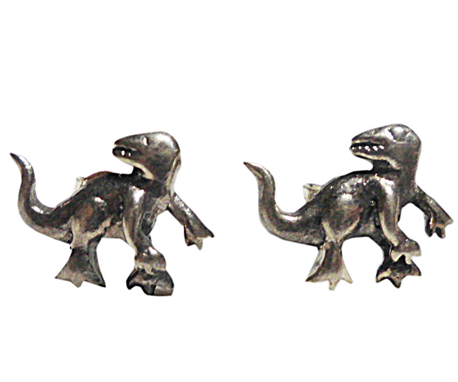 アジアン雑貨 シルバーアクセサリー KCP-5 シルバー・キャッチ付きピアス(恐竜)