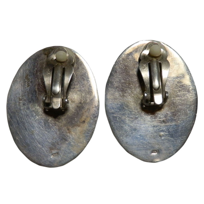 アジアン雑貨 天然石シルバーアクセサリー P-28 天然石イヤリング(オニキス)