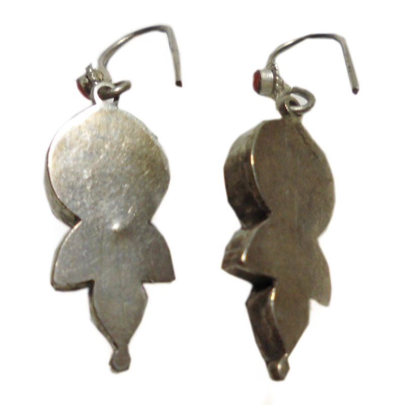 アジアン雑貨 天然石シルバーアクセサリー P-2 天然石ピアス(ラピスラズリと山サンゴ)
