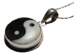 アジアン雑貨 天然石シルバーアクセサリー IY-2 インヤン・プチネックレス