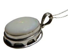 アジアン雑貨 天然石シルバーアクセサリー OPA-4 オパールネックレス