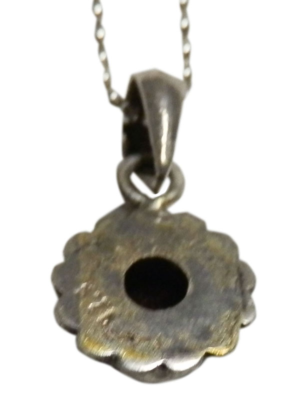 アジアン雑貨 天然石シルバーアクセサリー PUG-2 ガーネット・プチネックレス