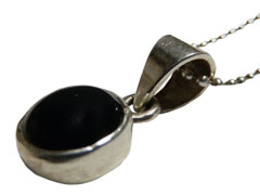 アジアン雑貨 天然石シルバーアクセサリー PUO-5 オニキス・プチネックレス