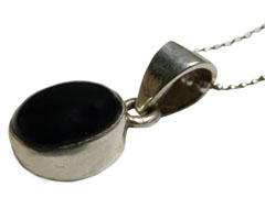 アジアン雑貨 天然石シルバーアクセサリー PUO-7 オニキス・プチネックレス