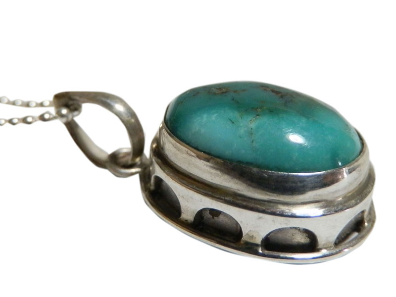 アジアン雑貨 天然石シルバーアクセサリー TSP-24 トルコ石ネックレス