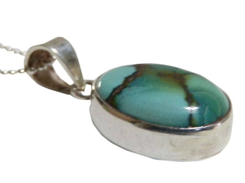 アジアン雑貨 天然石シルバーアクセサリー TSP-26 トルコ石ネックレス