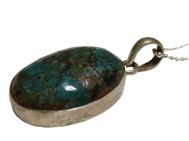 アジアン雑貨 天然石シルバーアクセサリー TSP-5 トルコ石(ターコイズ)ネックレス