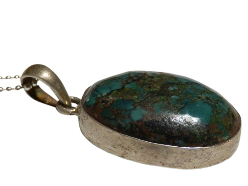 アジアン雑貨 天然石シルバーアクセサリー TSP-5 トルコ石(ターコイズ)ネックレス
