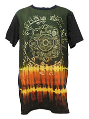 アジアン衣料 TBU-4 タイダイ仏像Tシャツ