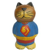 アジアン雑貨 CAT-31 猫ちゃん木彫り