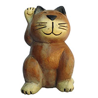 アジアン雑貨 CAT-45 猫ちゃん木彫り