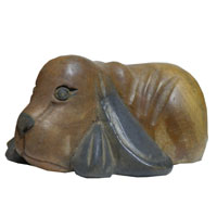アジアン雑貨 DOG-1 わんちゃんの木彫り