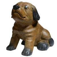 アジアン雑貨 DOG-11 わんちゃんの木彫り