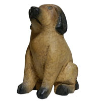 アジアン雑貨 DOG-13 わんちゃんの木彫り