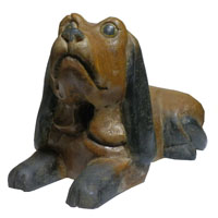 アジアン雑貨 DOG-9 わんちゃんの木彫り