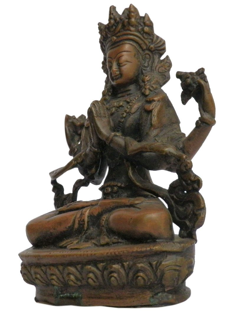 アジアン雑貨  ネパール仏像 六字咒観音菩薩チャングラ・レーシー
