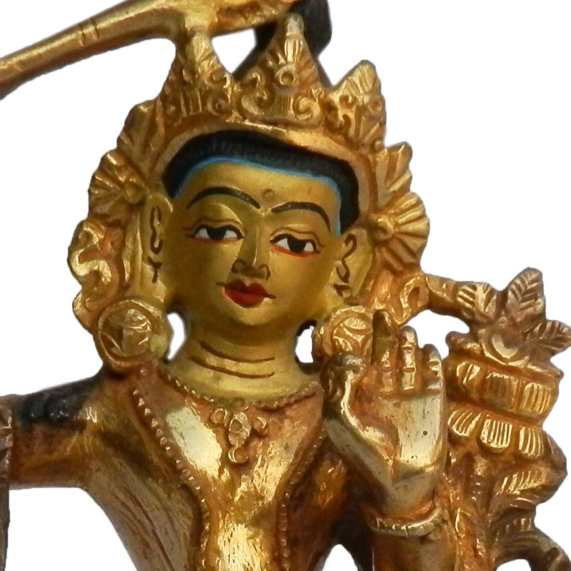 アジアン雑貨  ネパール仏像 文殊菩薩マンジュシュリ―