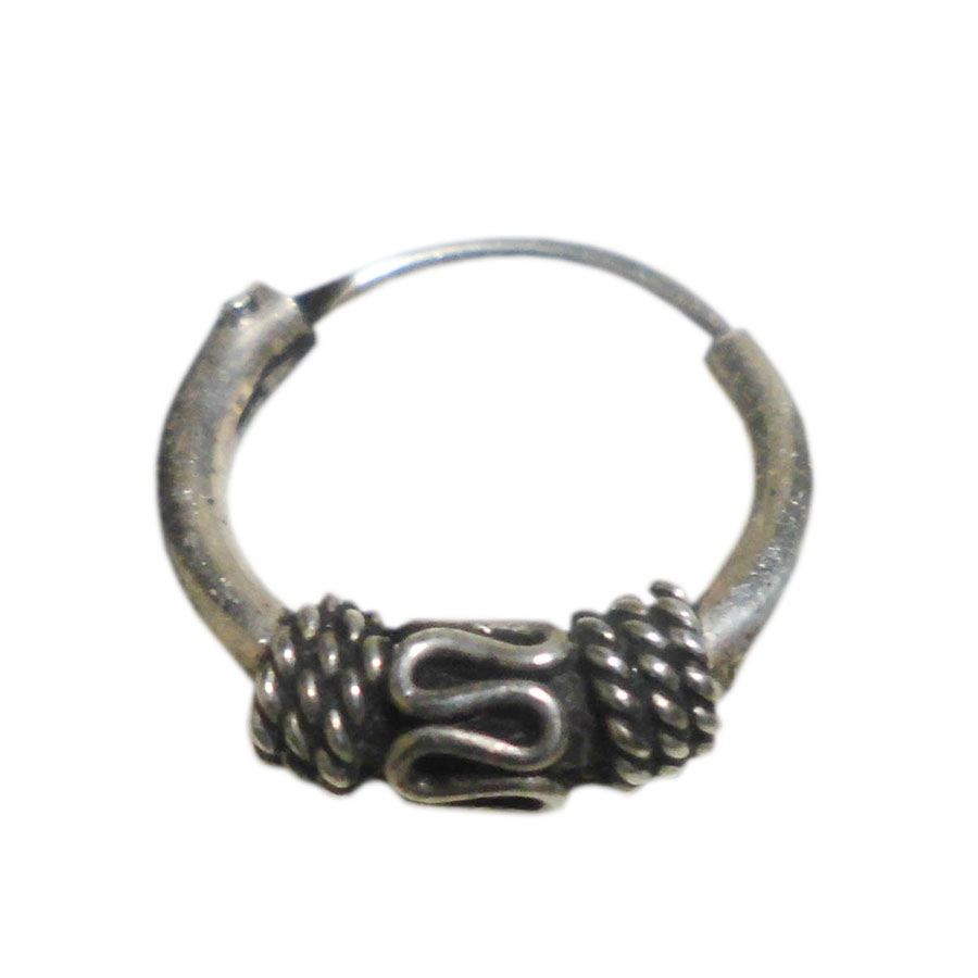アジアン雑貨 シルバーアクセサリー SS-12 フープ・シルバーピアス 片方